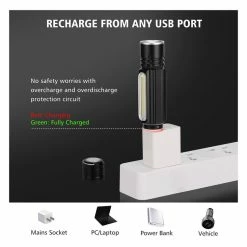 Stockton Magnetic Rechargeable LED Flashlight -Specialty Tools Store RZ 10015501 E V3